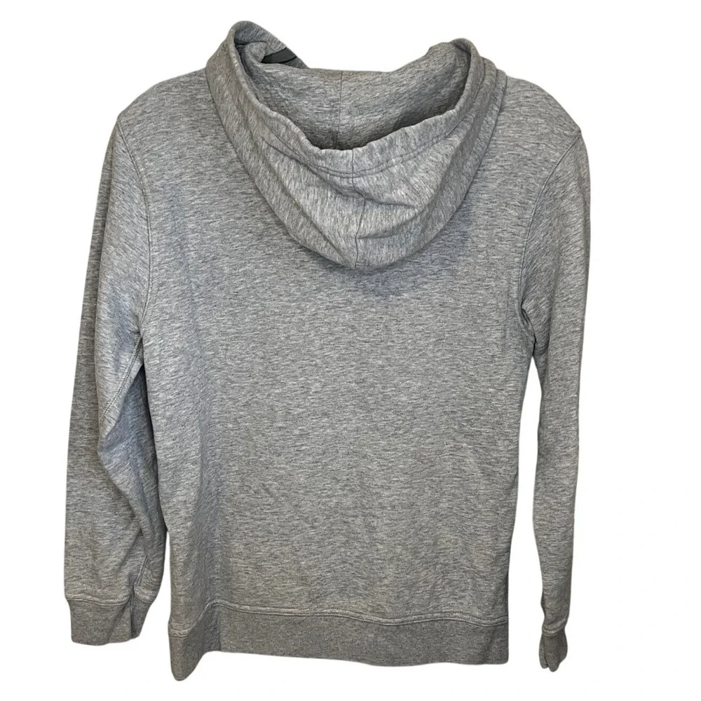 Gap Kids XXL Gray Heather‎ Logo Pullover Hoodie Sweatshirt Navy Blue Applique